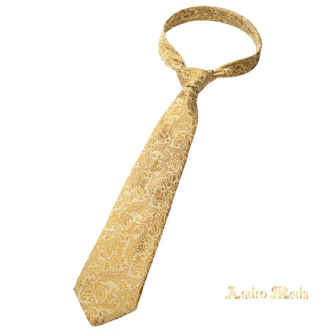 Silk Golden wedding Tie